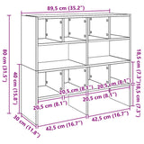 Schoenenrekken 2 st stapelbaar 89,5x30x40 cm betongrijs - AllerleiShop