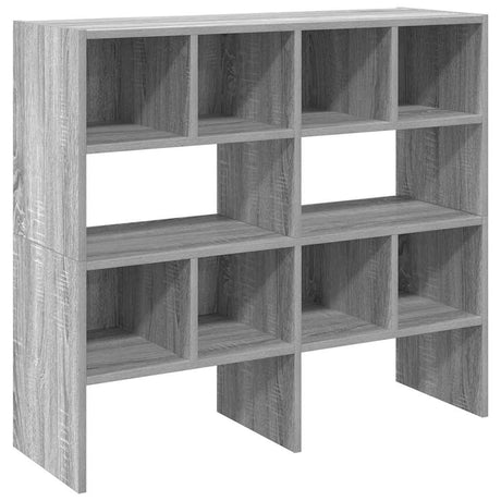 Schoenenrekken 2 st stapelbaar 89,5x30x40 cm grijs sonoma eiken - AllerleiShop