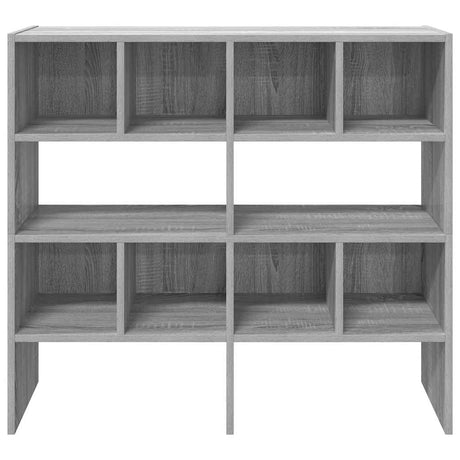 Schoenenrekken 2 st stapelbaar 89,5x30x40 cm grijs sonoma eiken - AllerleiShop