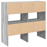 Schoenenrekken 2 st stapelbaar 89,5x30x40 cm grijs sonoma eiken - AllerleiShop