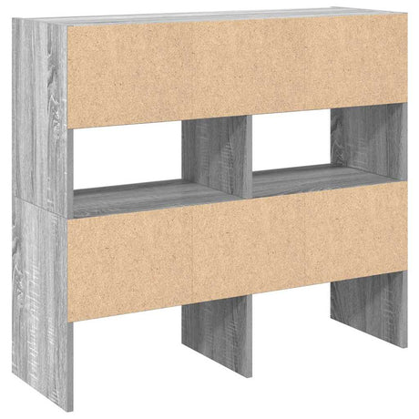 Schoenenrekken 2 st stapelbaar 89,5x30x40 cm grijs sonoma eiken - AllerleiShop