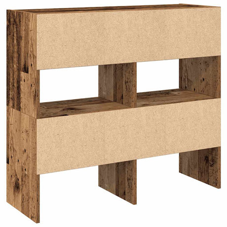 Schoenenrekken 2 st stapelbaar 89,5x30x40 cm oud houtkleurig - AllerleiShop