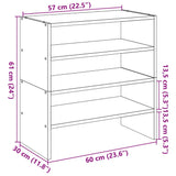 Schoenenrekken 2 st stapelbaar 60x30x30,5 cm wit - AllerleiShop