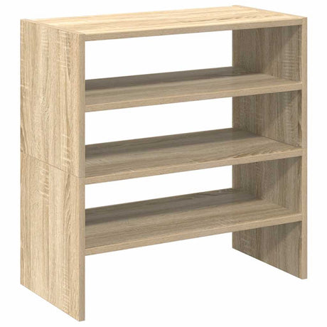 Schoenenrekken 2 st stapelbaar 60x30x30,5 cm sonoma eikenkleur - AllerleiShop