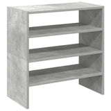 Schoenenrekken 2 st stapelbaar 60x30x30,5 cm betongrijs - AllerleiShop