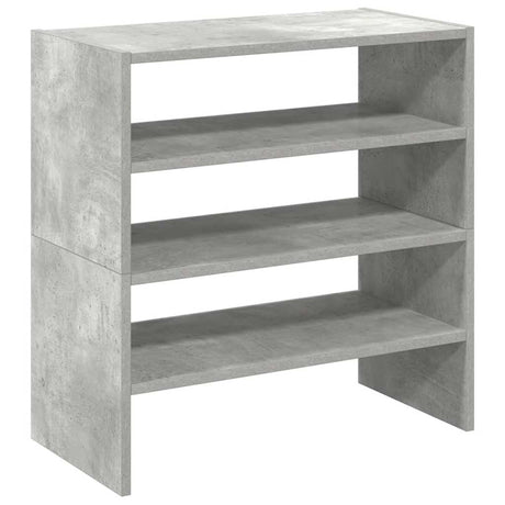 Schoenenrekken 2 st stapelbaar 60x30x30,5 cm betongrijs - AllerleiShop