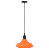 Hanglamp in hoogte verstelbaar E27 Ø31cm metaal glanzend oranje