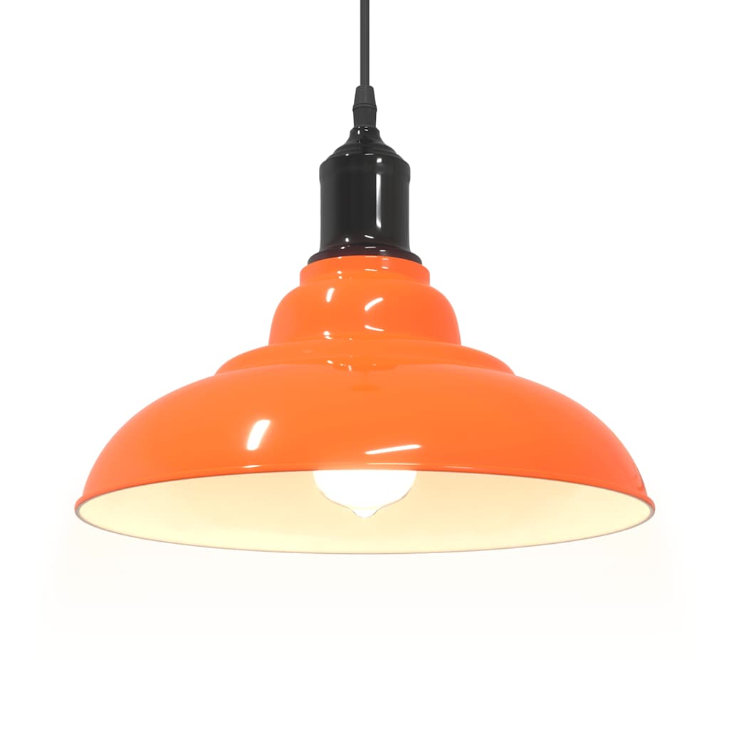 Hanglamp in hoogte verstelbaar E27 Ø31cm metaal glanzend oranje