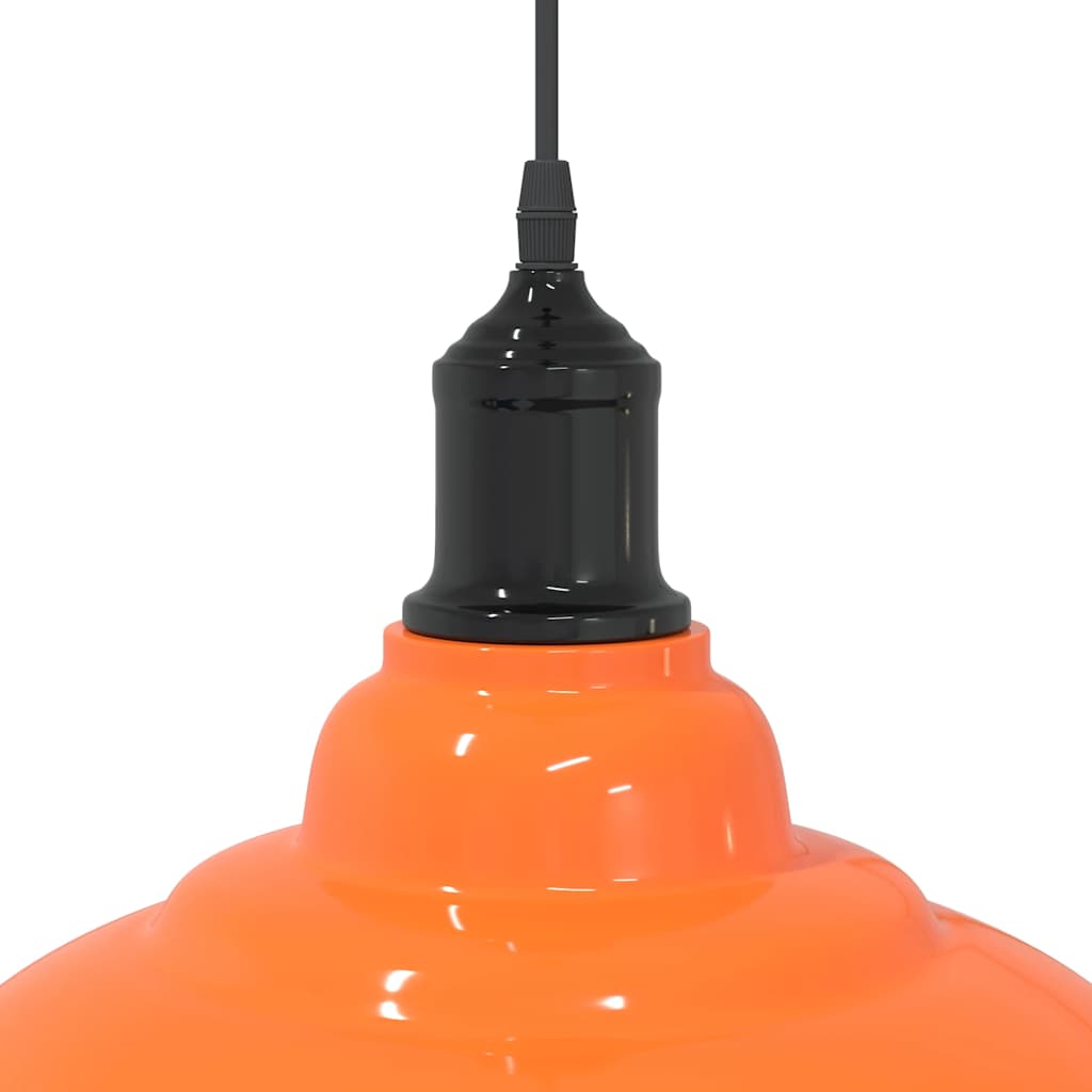 Hanglamp in hoogte verstelbaar E27 Ø31cm metaal glanzend oranje