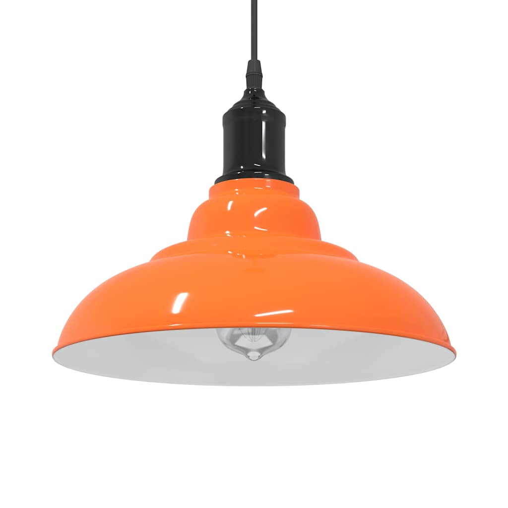 Hanglamp in hoogte verstelbaar E27 Ø31cm metaal glanzend oranje