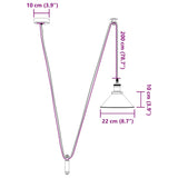 Hanglamp in hoogte verstelbaar E27 Ø22 cm metaal glanzend zwart