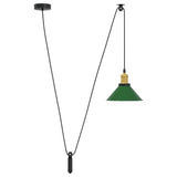 Hanglamp in hoogte verstelbaar E27 Ø22 cm metaal glanzend groen