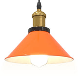 Hanglamp in hoogte verstelbaar E27 Ø22cm metaal glanzend oranje