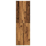 Hoge kast 60x32x190 cm bewerkt hout oud houtkleurig - AllerleiShop