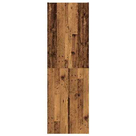 Hoge kast 60x32x190 cm bewerkt hout oud houtkleurig - AllerleiShop