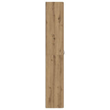 Hoge kast 60x32x190 cm bewerkt hout artisanaal eikenkleur - AllerleiShop