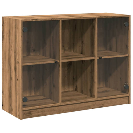 Dressoir 102x37x75,5 cm bewerkt hout artisanaal eikenkleurig - AllerleiShop