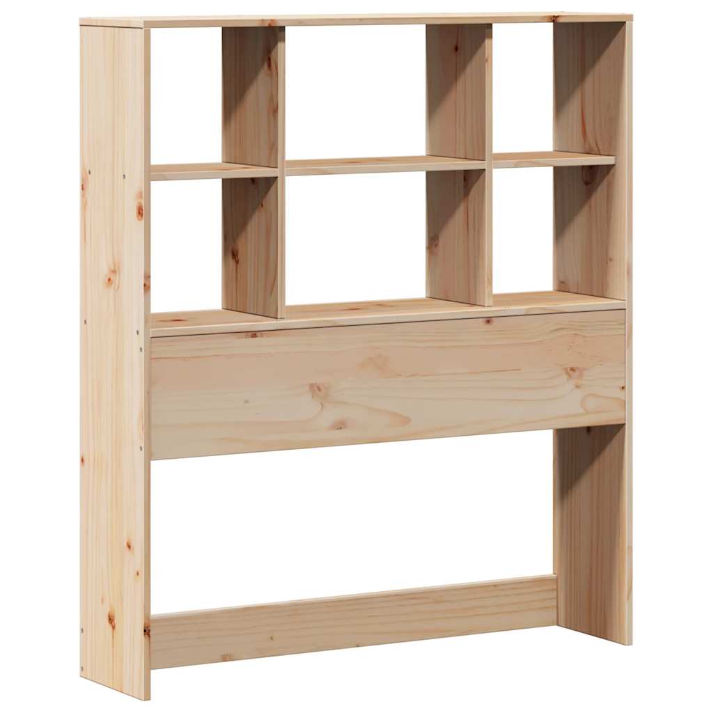 Bed met boekenkast zonder matras massief grenenhout 90x190 cm