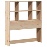 Bed met boekenkast zonder matras massief grenenhout 90x190 cm