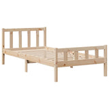 Bed met boekenkast zonder matras massief grenenhout 90x190 cm