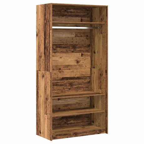 Kledingkast 100x50x200 cm bewerkt hout oud hout - AllerleiShop