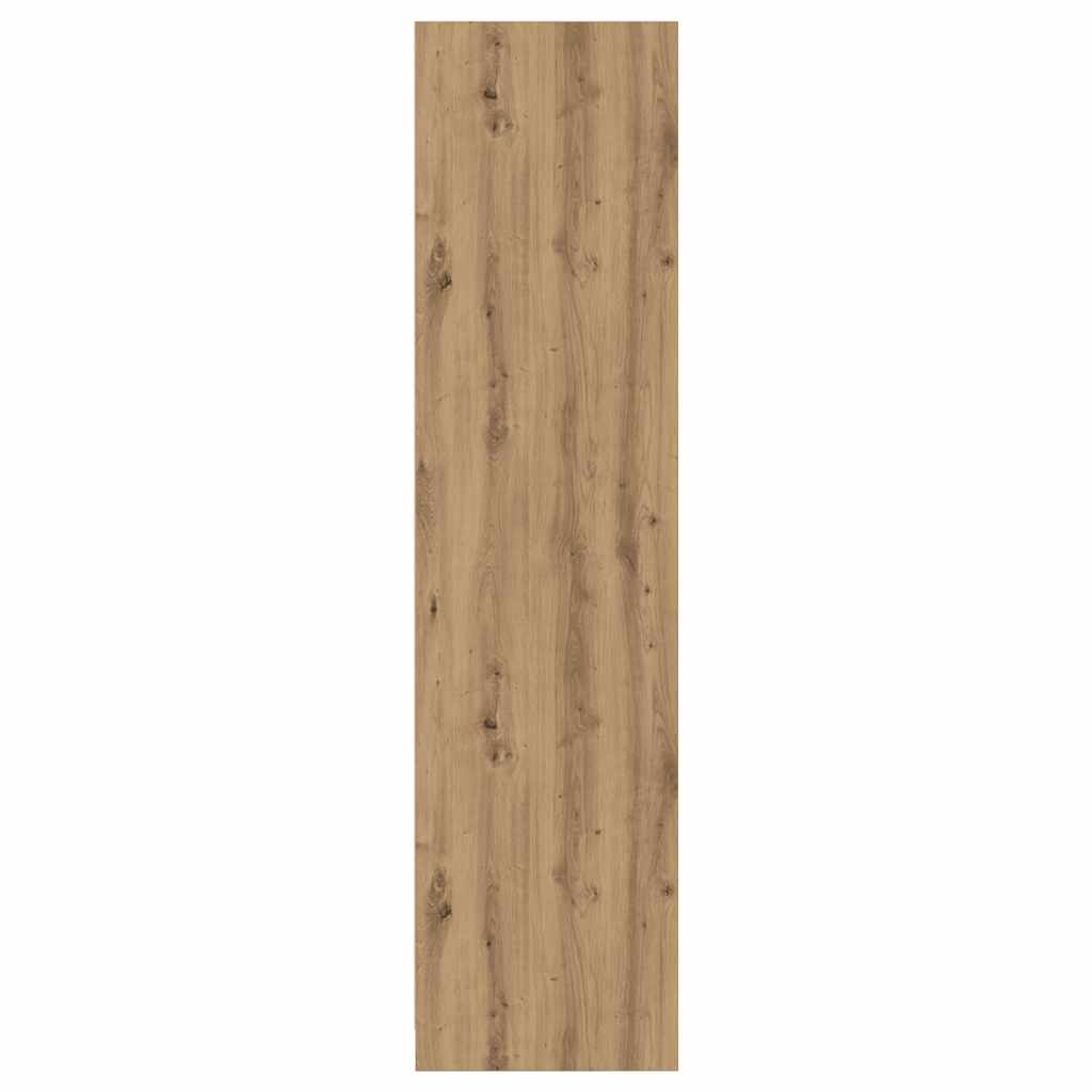 Kledingkast 100x50x200 cm bewerkt hout artisanaal eikenkleurig - AllerleiShop