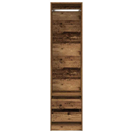 Kledingkast 50x50x200 cm bewerkt hout oud hout - AllerleiShop