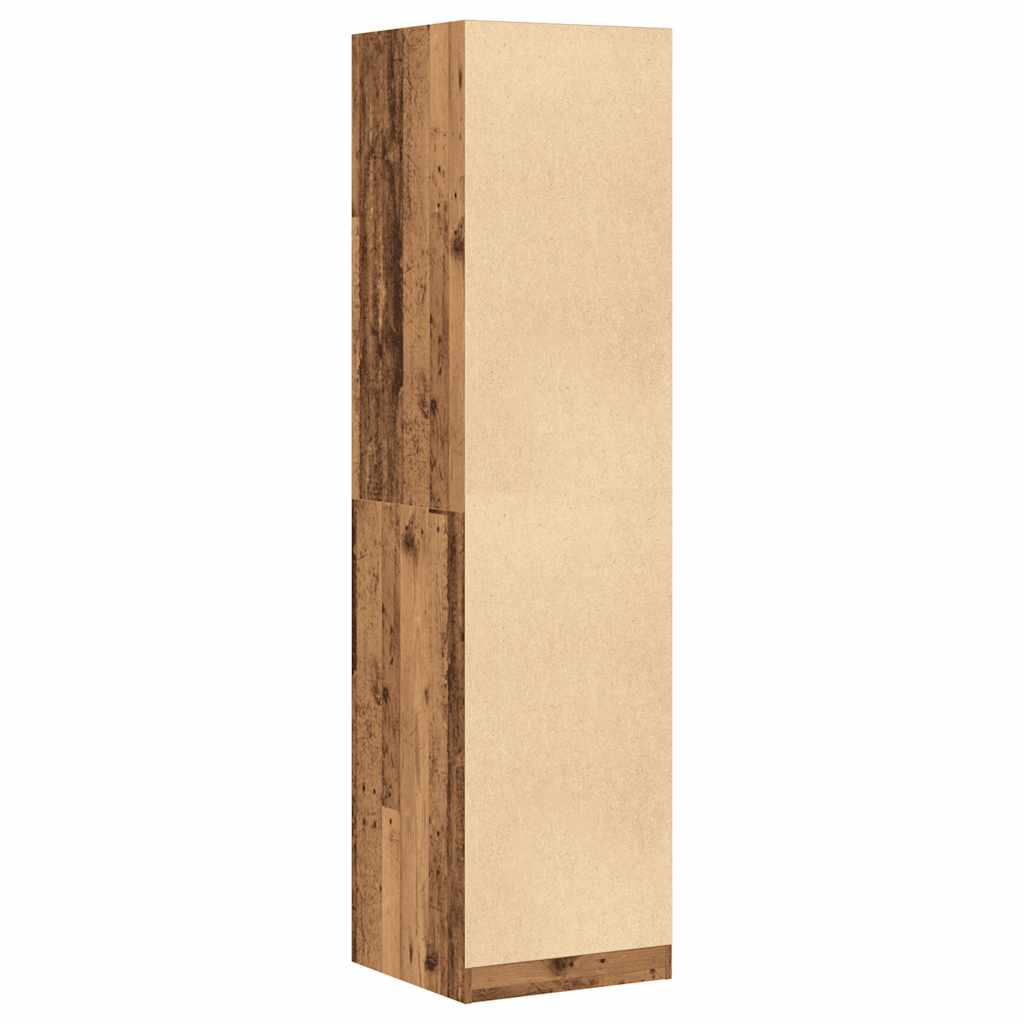 Kledingkast 50x50x200 cm bewerkt hout oud hout - AllerleiShop