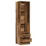 Kledingkast 50x50x200 cm bewerkt hout oud hout - AllerleiShop