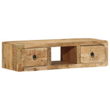 Tv-wandmeubel 100x32x25 cm massief hout ruw mangohout