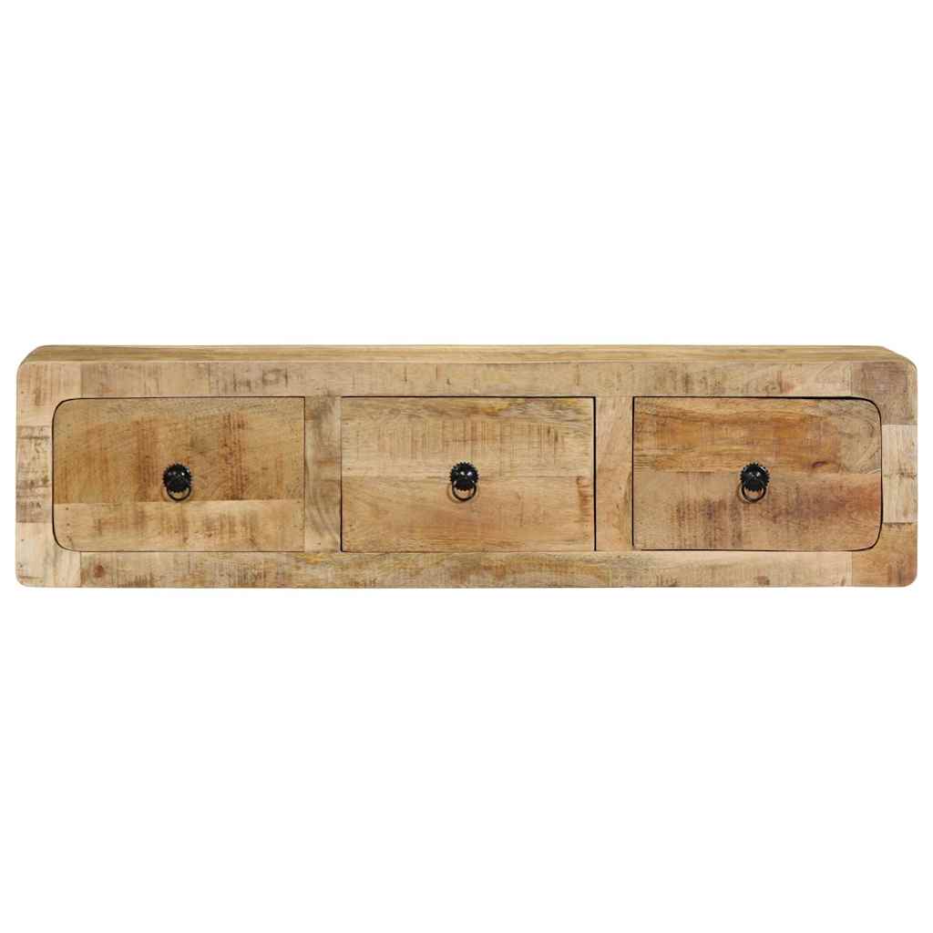 Tv-wandmeubel 100x32x25 cm massief hout ruw mangohout