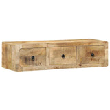 Tv-wandmeubel 100x32x25 cm massief hout ruw mangohout