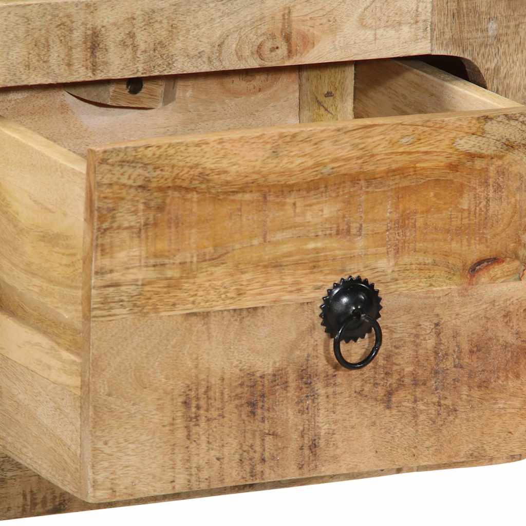 Tv-wandmeubel 100x32x25 cm massief hout ruw mangohout