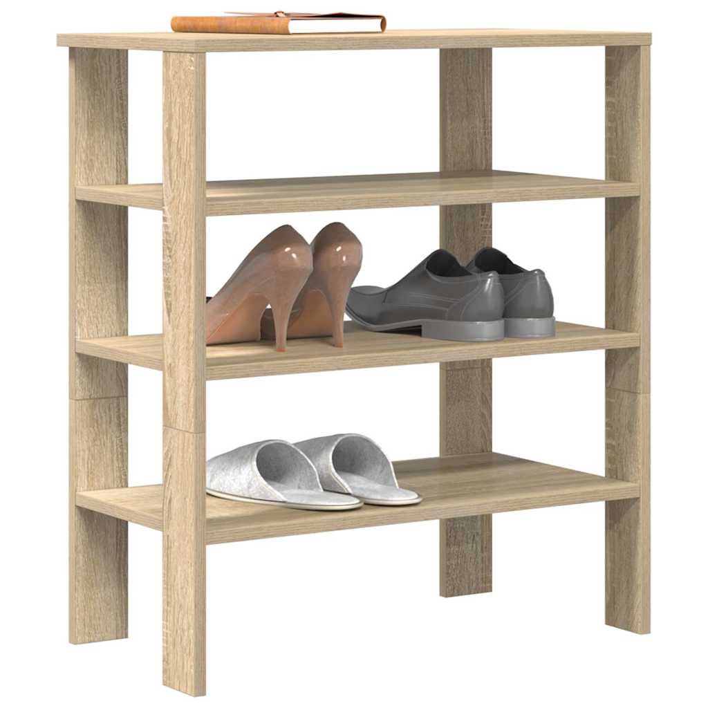 Schoenenrek 61x32x70 cm bewerkt hout sonoma eikenkleurig - AllerleiShop