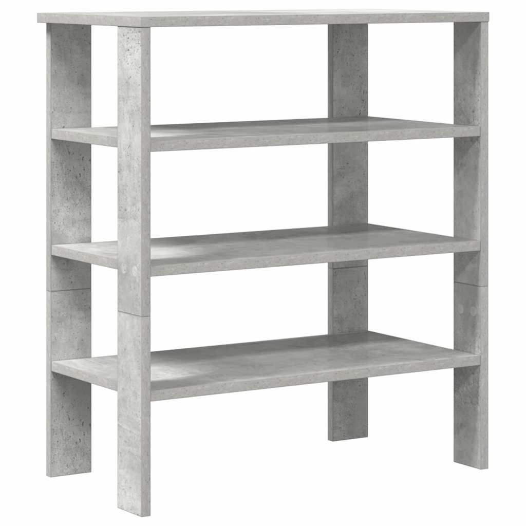 Schoenenrek 61x32x70 cm bewerkt hout betongrijs - AllerleiShop