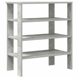 Schoenenrek 61x32x70 cm bewerkt hout betongrijs - AllerleiShop