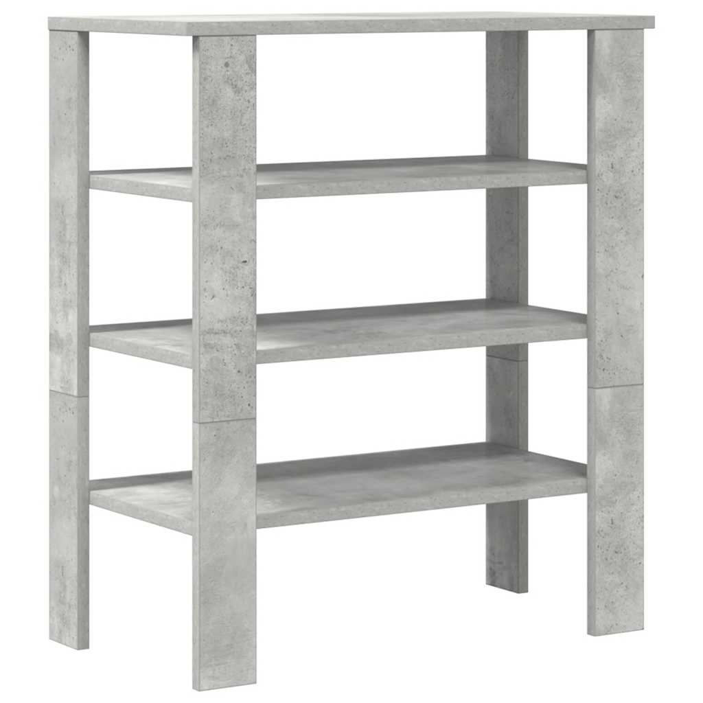 Schoenenrek 61x32x70 cm bewerkt hout betongrijs - AllerleiShop