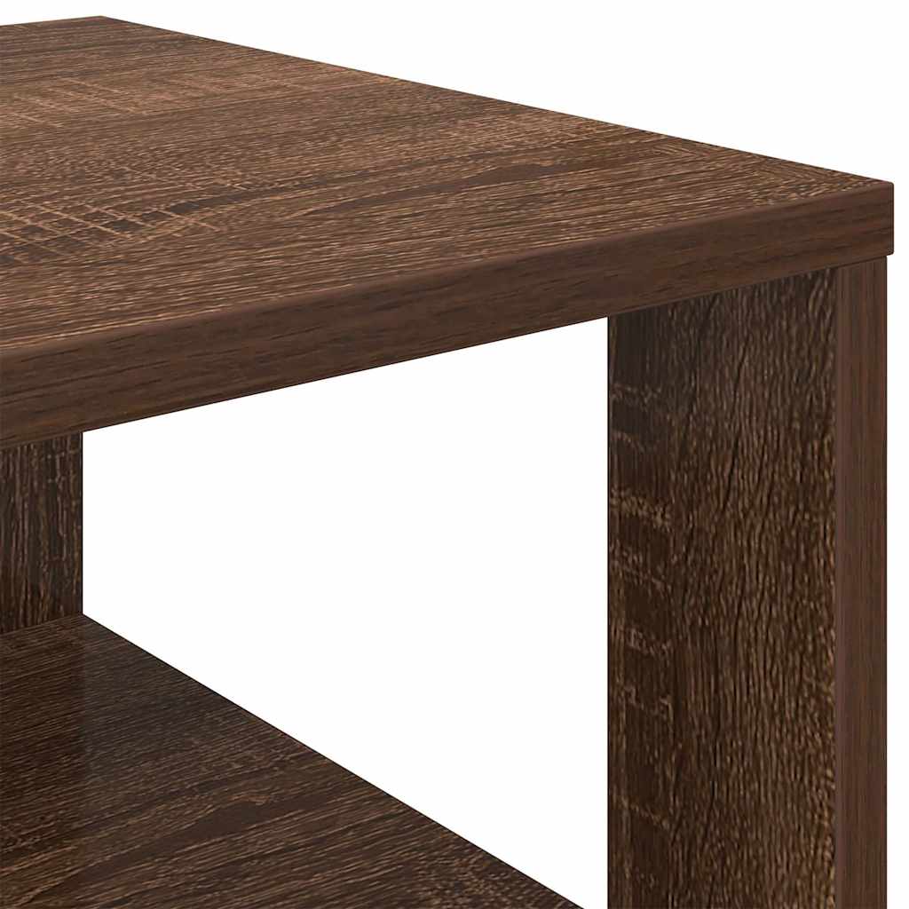 Schoenenrek 61x32x70 cm bewerkt hout bruin eikenkleur - AllerleiShop