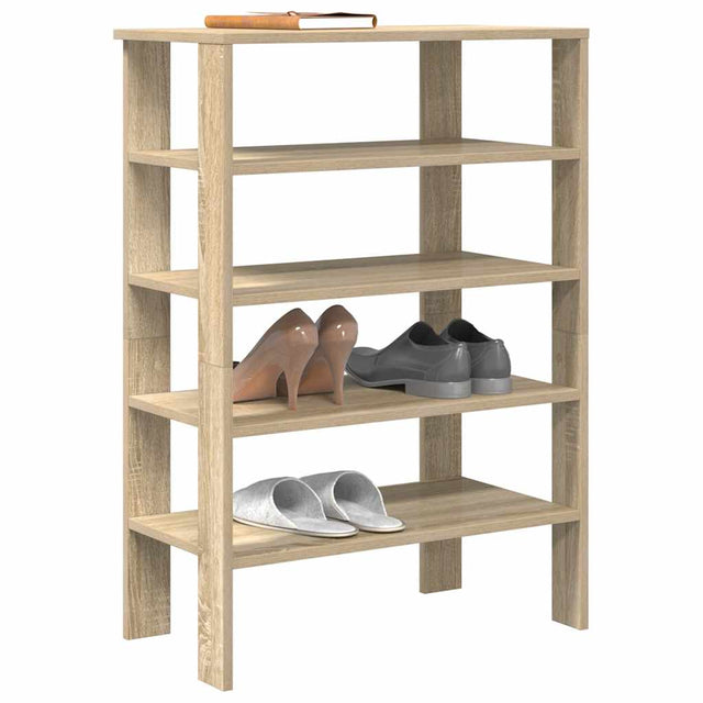 Schoenenrek 61x32x87,5 cm bewerkt hout sonoma eikenkleurig - AllerleiShop