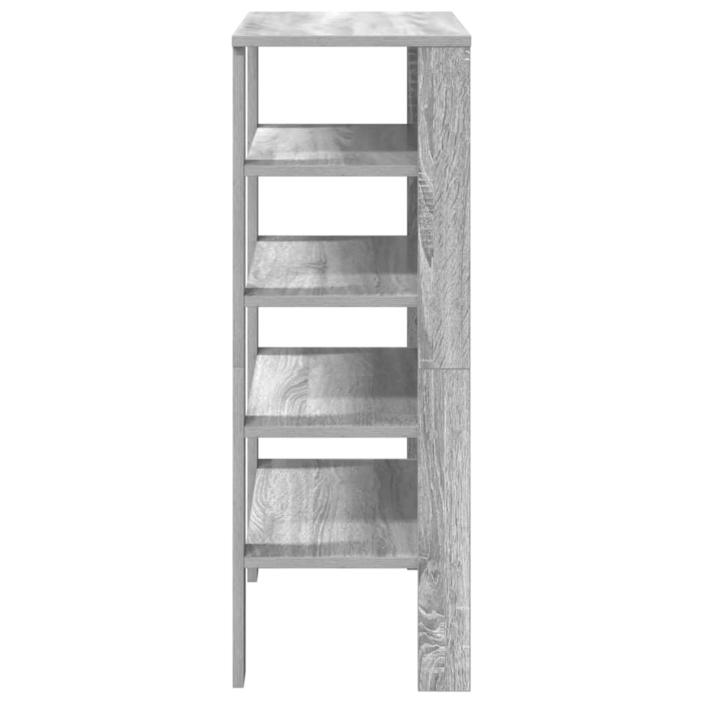 Schoenenrek 61x32x87,5 cm bewerkt hout grijs sonoma eikenkleur - AllerleiShop