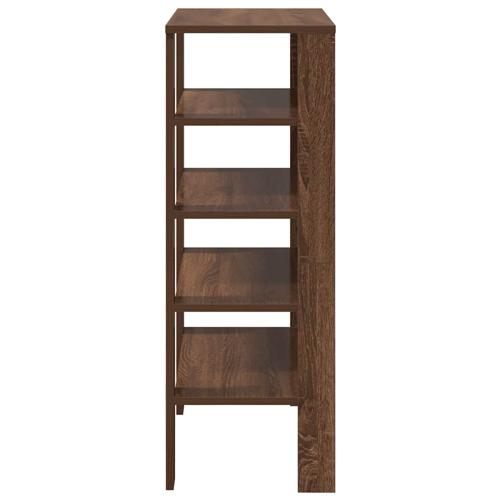 Schoenenrek 61x32x87,5 cm bewerkt hout bruin eikenkleurig - AllerleiShop