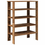 Schoenenrek 61x32x87,5 cm bewerkt hout oud houtkleurig - AllerleiShop