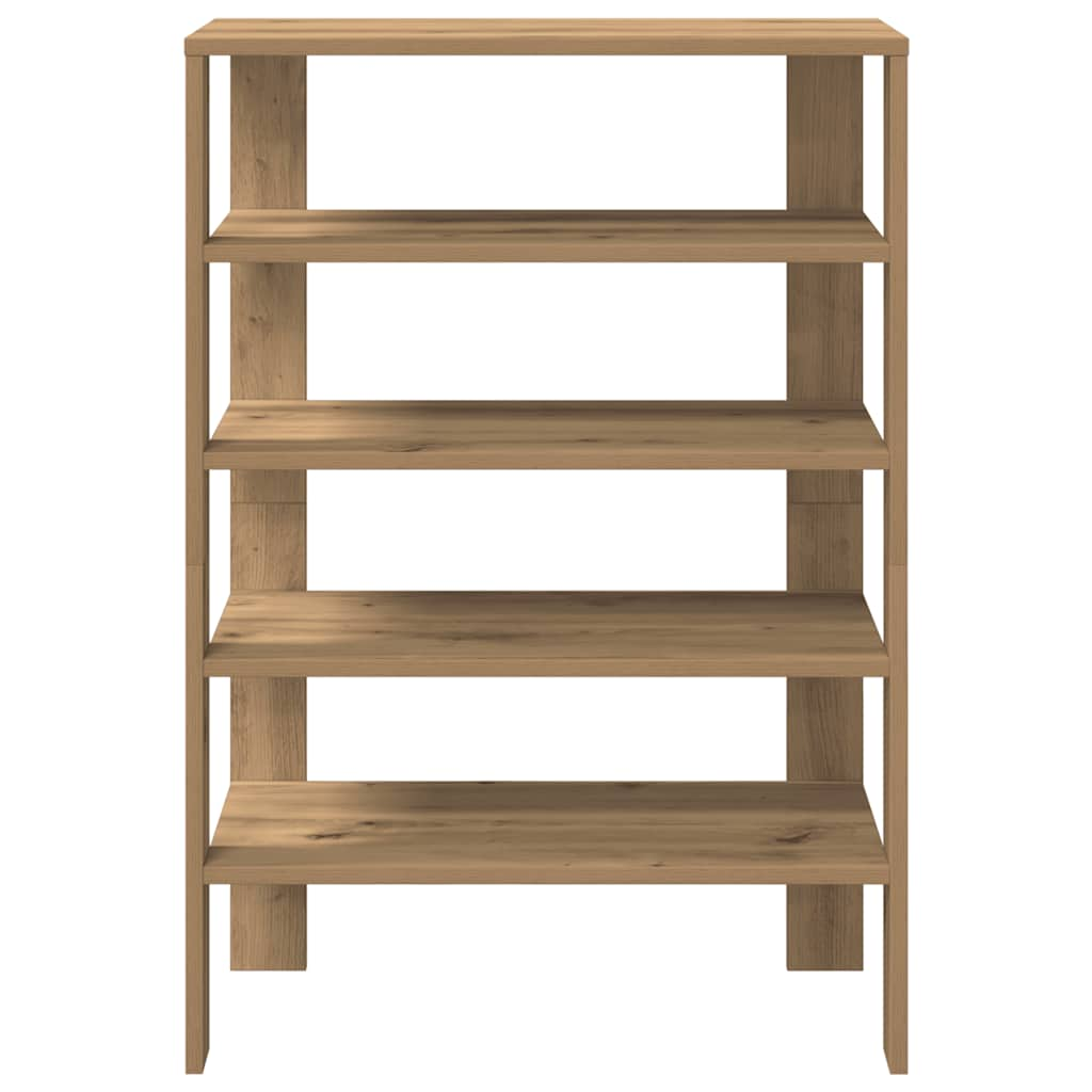 Schoenenrek 61x32x87,5 cm bewerkt hout artisanaal eikenkleur - AllerleiShop