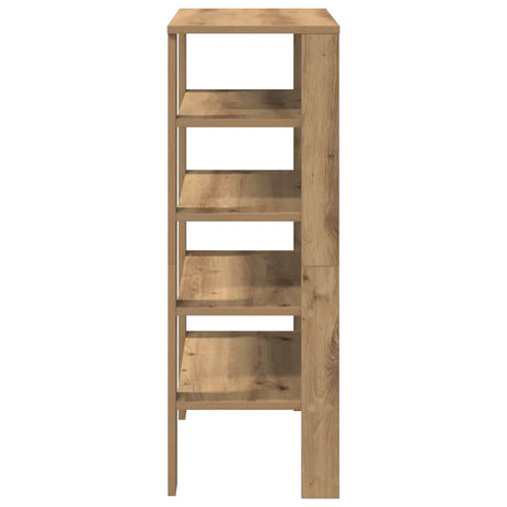 Schoenenrek 61x32x87,5 cm bewerkt hout artisanaal eikenkleur - AllerleiShop