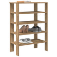 Schoenenrek 61x32x87,5 cm bewerkt hout artisanaal eikenkleur - AllerleiShop