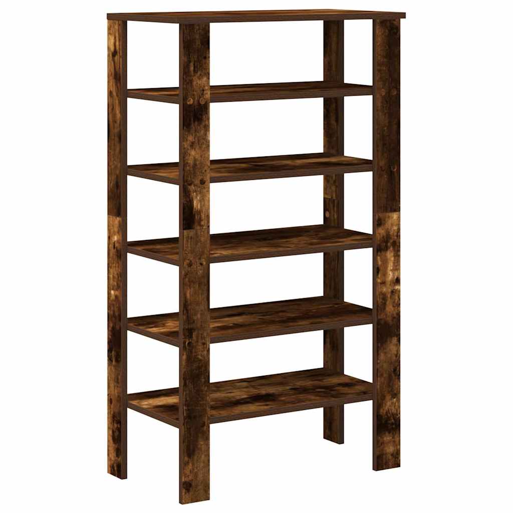 Schoenenrek 61x32x105 cm bewerkt hout gerookt eikenkleurig - AllerleiShop