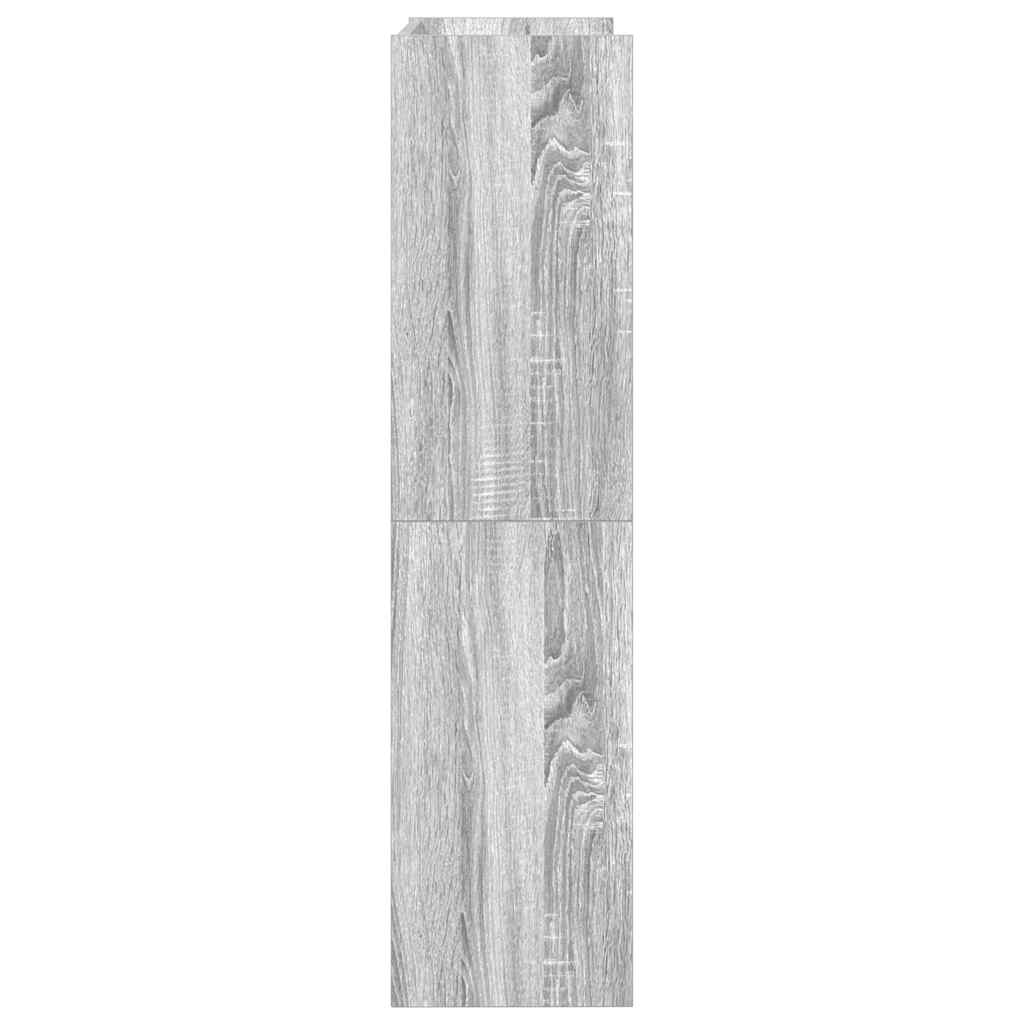 Schoenenrek 60x25x100 cm bewerkt hout grijs sonoma eikenkleurig - AllerleiShop