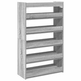 Schoenenrek 60x25x100 cm bewerkt hout grijs sonoma eikenkleurig - AllerleiShop