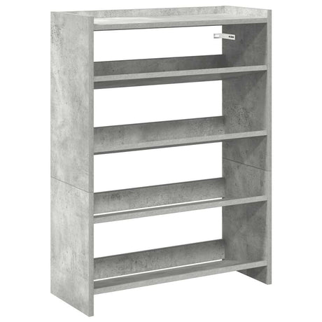 Schoenenrek 80x25x61,5 cm bewerkt hout betongrijs - AllerleiShop