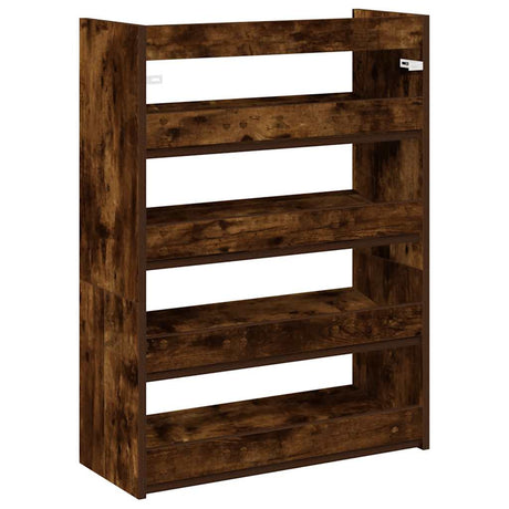 Schoenenrek 80x25x61,5 cm bewerkt hout gerookt eikenkleurig - AllerleiShop